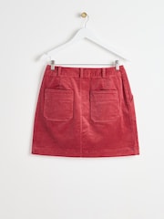 Oliver Bonas Pink Corduroy 100% Cotton Mini Skirt - Image 2 of 5