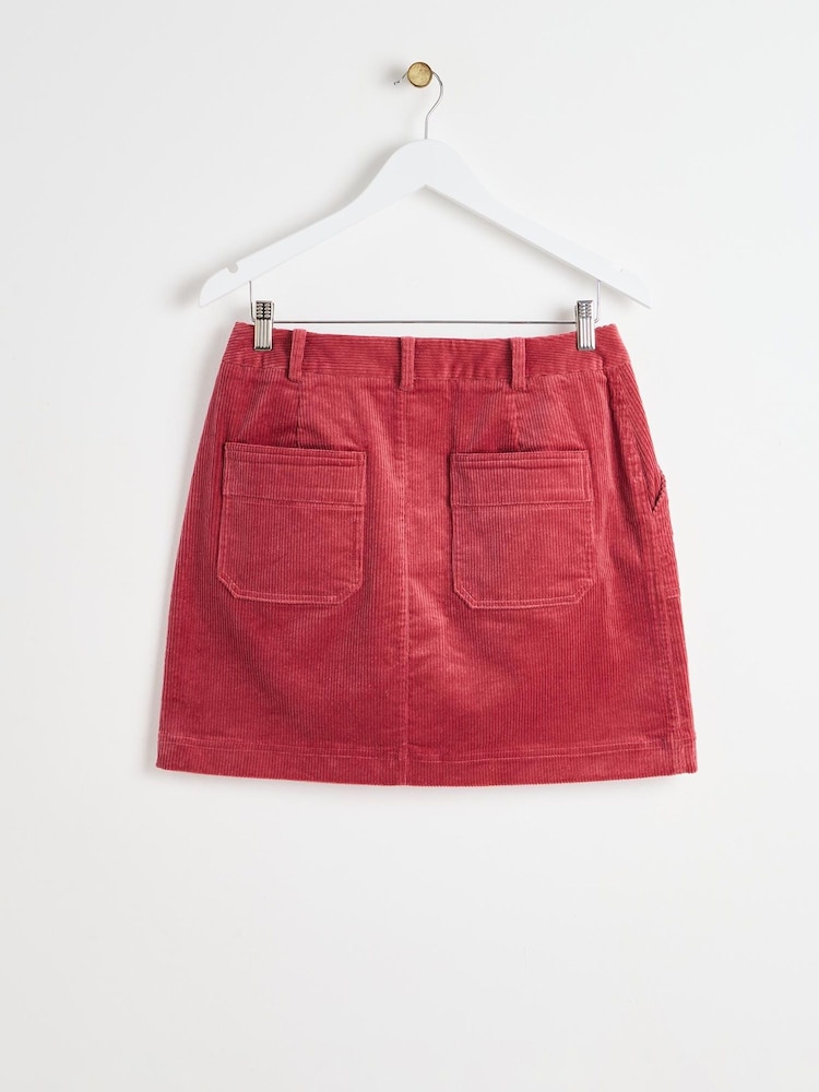 Oliver Bonas Pink Corduroy 100% Cotton Mini Skirt - Image 2 of 5 Oliver Bonas Pink Corduroy 100% Cotton Mini Skirt - Image 2 of 5