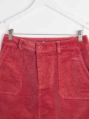 Oliver Bonas Pink Corduroy 100% Cotton Mini Skirt - Image 3 of 5