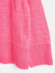 Oliver Bonas Pink Ribbed Trim Knitted Jumper - Image 5 of 6