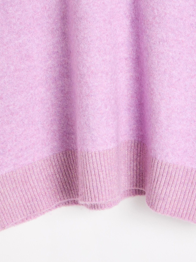 Oliver Bonas Purple Lilac Sparkle Knitted Jumper - Image 5 of 5