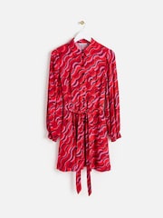 Oliver Bonas Red Geometric Mini Dress - Image 1 of 6