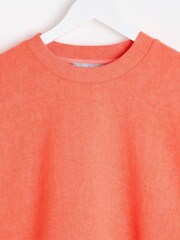 Oliver Bonas Red Washed 100% Cotton Sweatshirt - Image 3 of 5