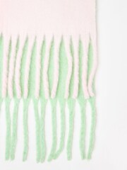 Oliver Bonas Green Midweight Ombre Scarf - Image 3 of 5