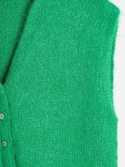 Oliver Bonas Green Button Up V-Neck Knitted Waistcoat - Image 4 of 5