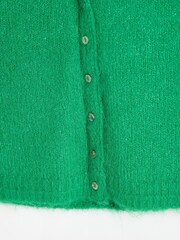 Oliver Bonas Green Button Up V-Neck Knitted Waistcoat - Image 5 of 5