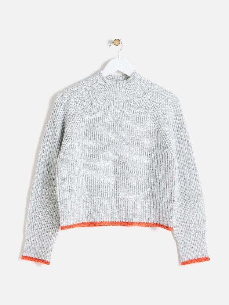 Oliver Bonas Grey Turtle Neck Knitted Jumper - Image 1 of 5 Oliver Bonas Grey Turtle Neck Knitted Jumper - Image 1 of 5