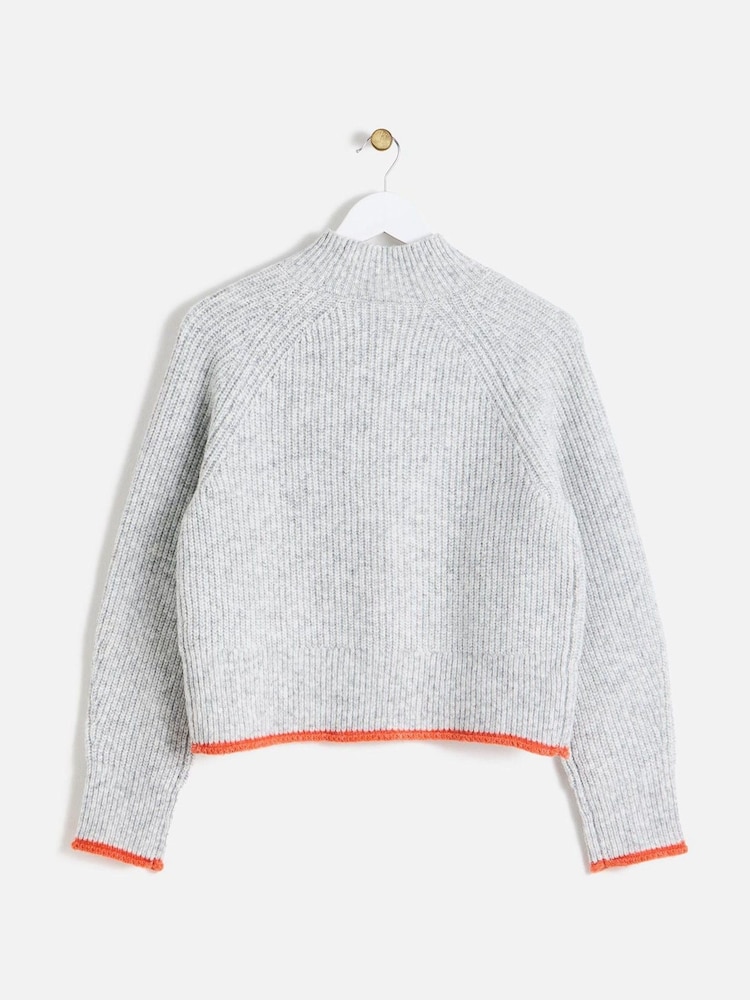 Oliver Bonas Grey Turtle Neck Knitted Jumper - Image 2 of 5 Oliver Bonas Grey Turtle Neck Knitted Jumper - Image 2 of 5
