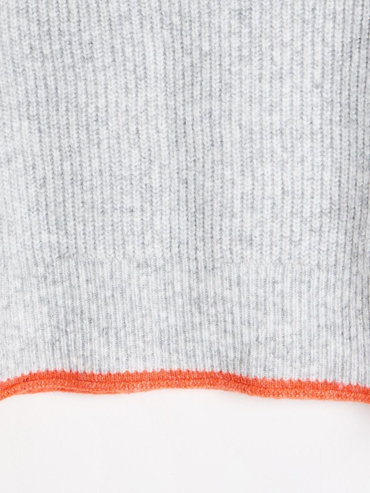 Oliver Bonas Grey Turtle Neck Knitted Jumper - Image 5 of 5
