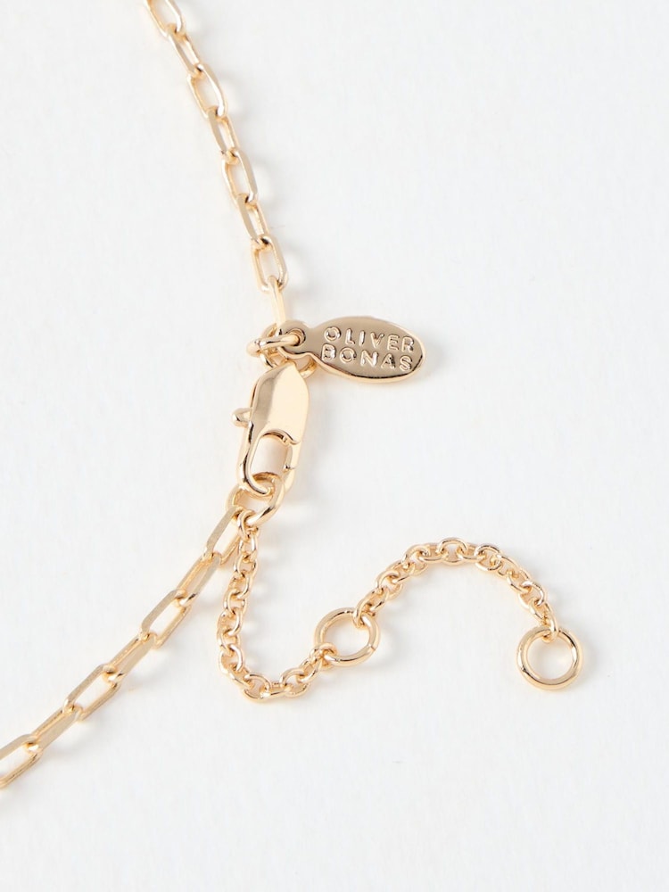 Oliver Bonas Gold Naja Gold Nugget Pendant Necklace - Image 3 of 3 Oliver Bonas Gold Naja Gold Nugget Pendant Necklace - Image 3 of 3
