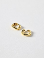 Oliver Bonas Gold Tone Ona Ripple Wave Clicker Hoop Earrings Large - Image 1 of 3