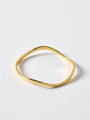 Oliver Bonas Gold Tone Naia Ripple Wave Bangle - Image 2 of 3