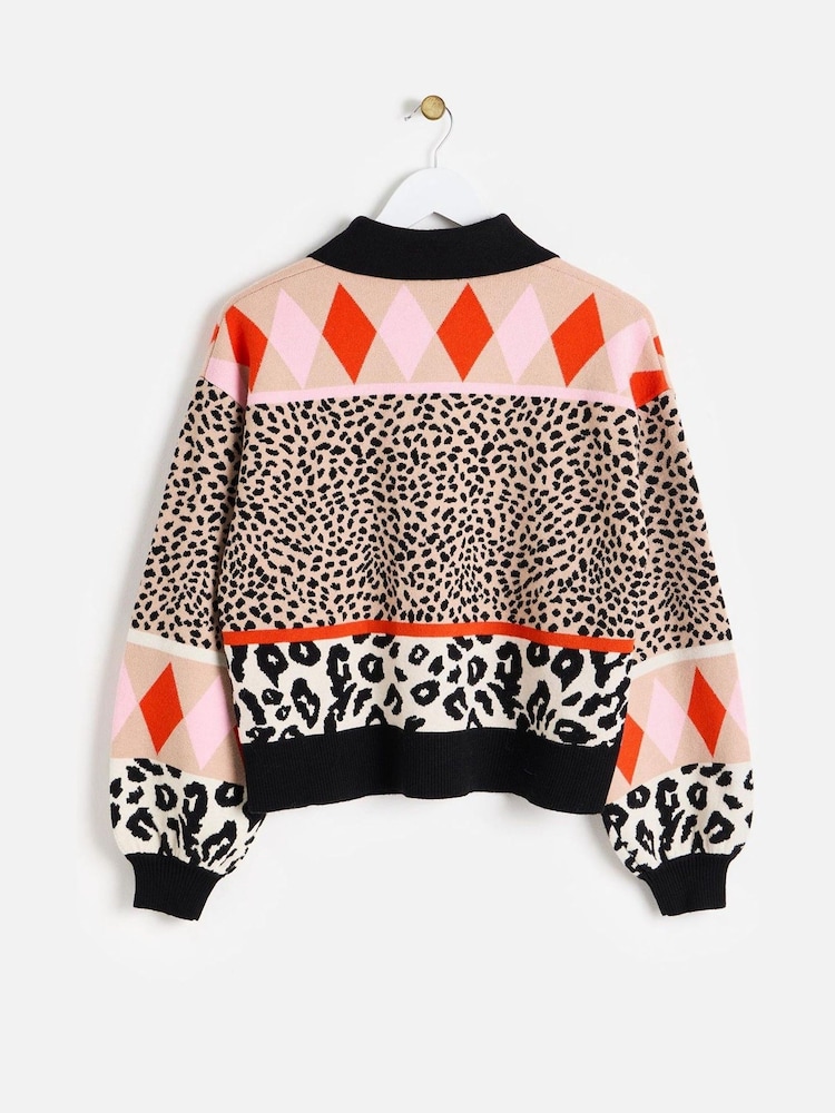 Chaqueta bomber con estampado animal de tigre de punto de Oliver Bonas - Imagen 2 de 6 Chaqueta bomber con estampado animal de tigre de punto de Oliver Bonas - Imagen 2 de 6