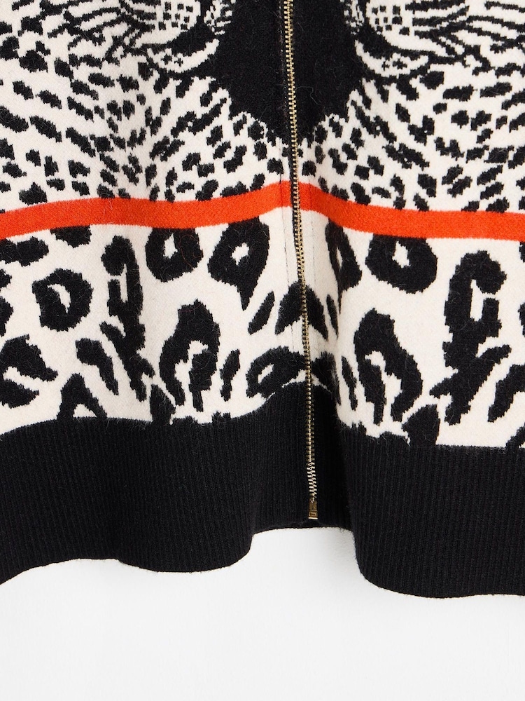 Chaqueta bomber con estampado animal de tigre de punto de Oliver Bonas - Imagen 6 de 6