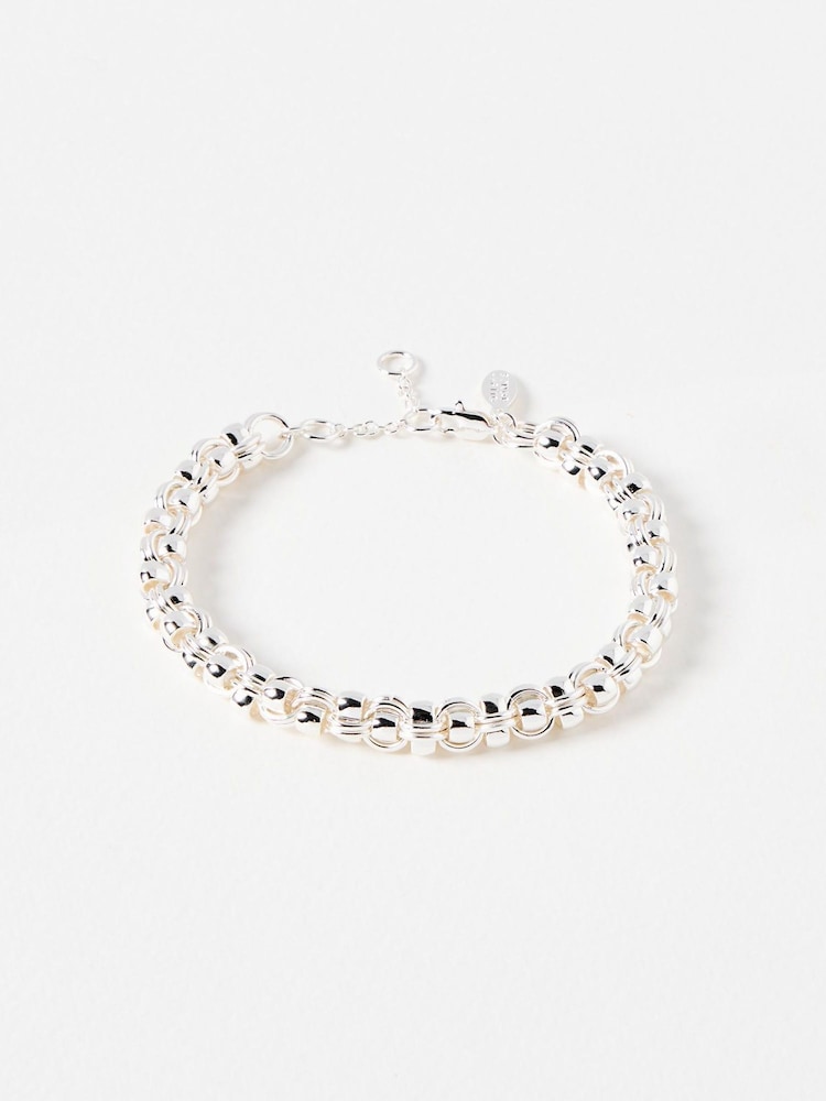 Oliver Bonas Silver Tone Linden Chunky Loops Bracelet - Image 1 of 4