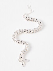 Oliver Bonas Silver Tone Linden Chunky Loops Bracelet - Image 2 of 4