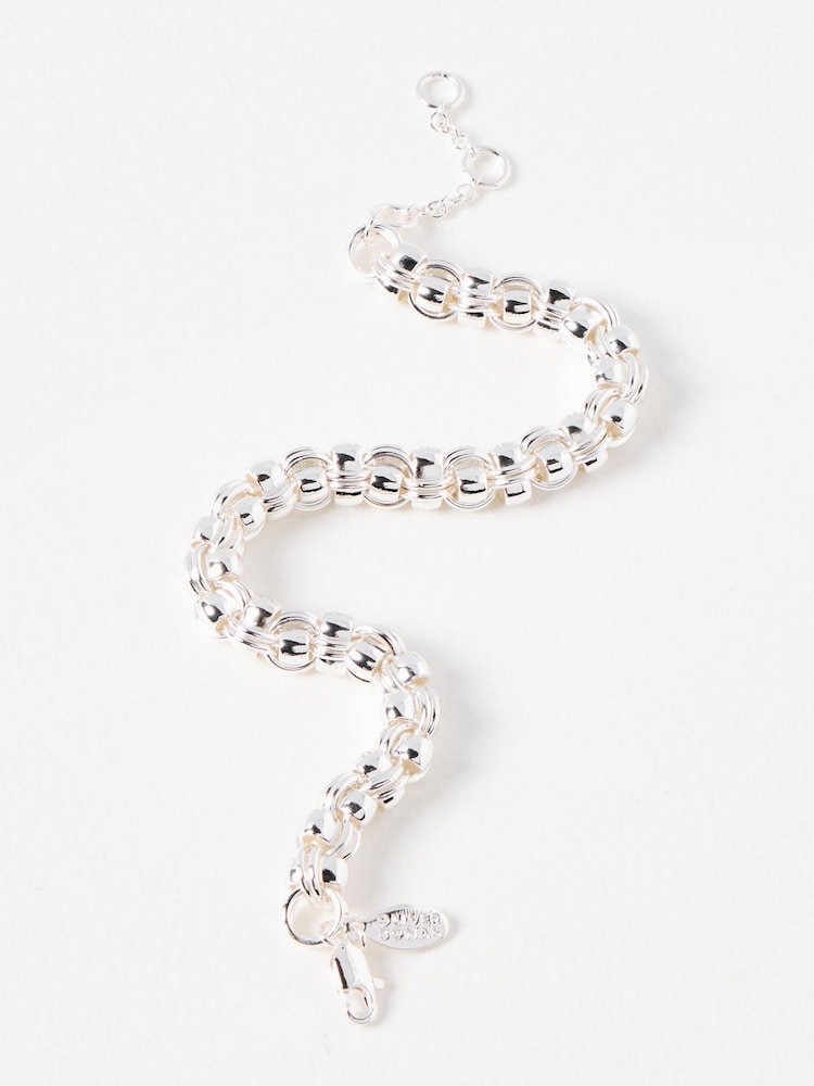 Oliver Bonas Silver Tone Linden Chunky Loops Bracelet - Image 2 of 4