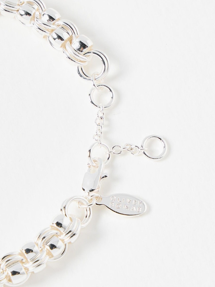 Oliver Bonas Silver Tone Linden Chunky Loops Bracelet - Image 4 of 4