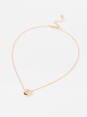 Oliver Bonas Gold Tone Zabel Shiny Pebble Chain Necklace - Image 1 of 4