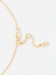 Oliver Bonas Gold Tone Zabel Shiny Pebble Chain Necklace - Image 3 of 4