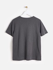 Oliver Bonas Grey Sparkly Rhinestone Short Sleeve 100% Cotton T-Shirt - Image 4 of 8