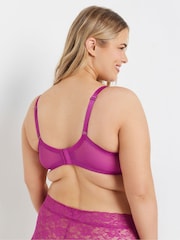 Yours Curve Pink Swirl Lace Non Padded Underwired Bra - Image 4 of 6