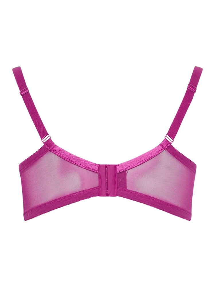 Yours Curve Pink Swirl Lace Non Padded Underwired Bra - Image 6 of 6