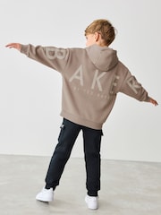 Baker by Ted Baker Oversized Stone Varsity Hoodie - Image 1 of 10