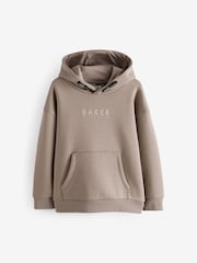 Baker by Ted Baker Oversized Stone Varsity Hoodie - Image 4 of 10