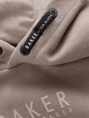 Baker by Ted Baker Oversized Stone Varsity Hoodie - Image 6 of 10