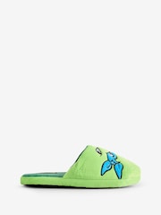 Vanilla Underground Green Mens Character Slippers - Image 1 of 7