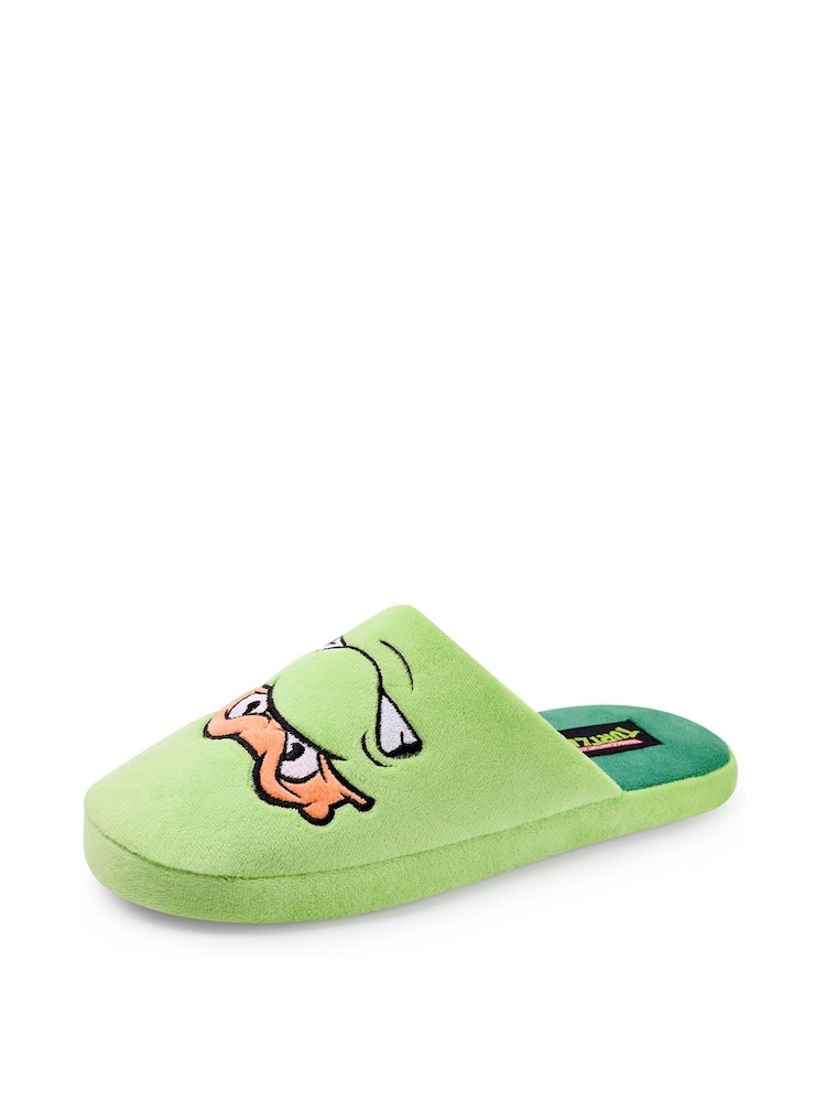 Vanilla Underground Green Mens Character Slippers - Image 2 of 7
