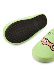 Vanilla Underground Green Mens Character Slippers - Image 6 of 7