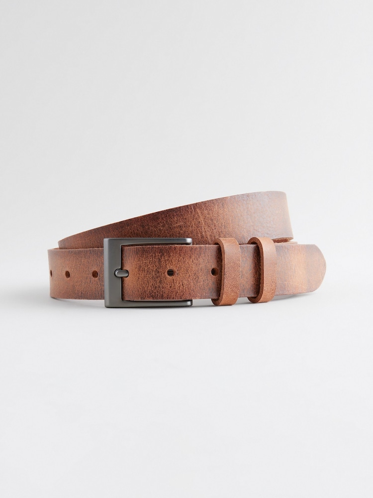 Tan Brown Casual Leather Belt - Image 2 of 4