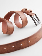 Tan Brown Casual Leather Belt - Image 4 of 4