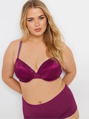 Yours Curve Red Shiny T-Shirt Bras 2 Pack - Image 1 of 9