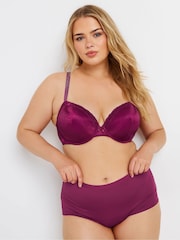 Yours Curve Red Shiny T-Shirt Bras 2 Pack - Image 2 of 9
