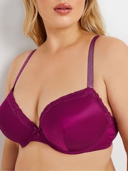 Yours Curve Red Shiny T-Shirt Bras 2 Pack - Image 4 of 9