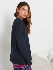 بلوزة بيجامة كُم طويل من القطن 100% مزودة بفتحة أزرار من Long Tall Sally - صورة 3 من 5