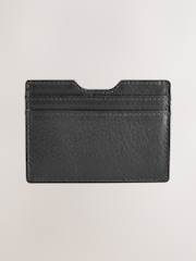 Black Leather Grainy Card Holder - Image 2 of 4