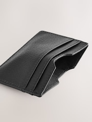 Black Leather Grainy Card Holder - Image 3 of 4