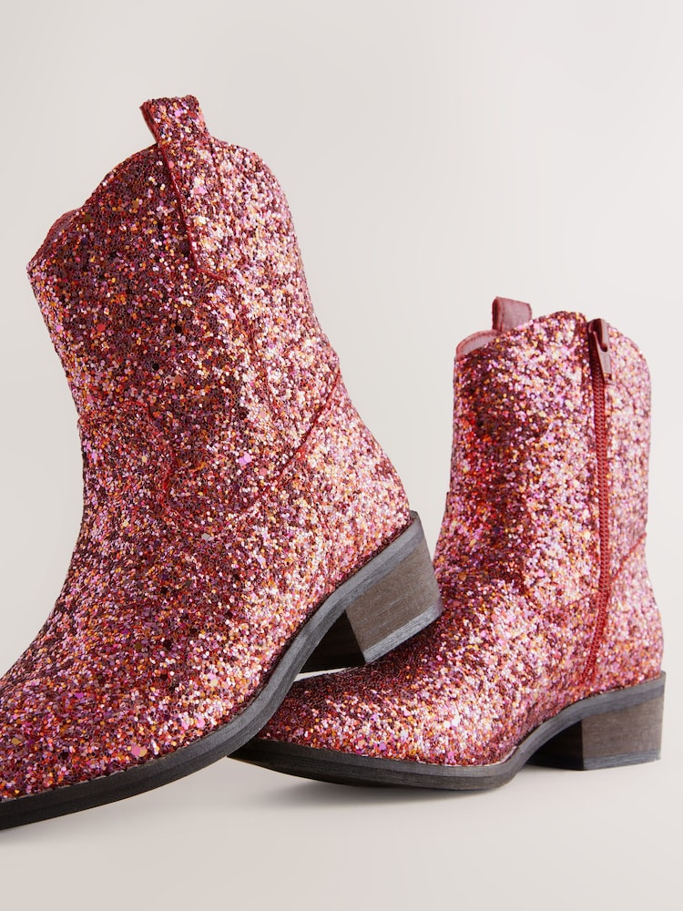 Pink Glitter Western Boots - Image 9 of 9