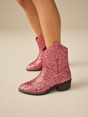 Pink Glitter Western Boots - Image 3 of 9