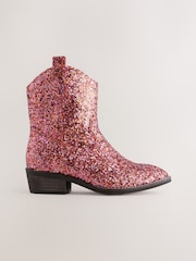 Pink Glitter Western Boots - Image 4 of 9