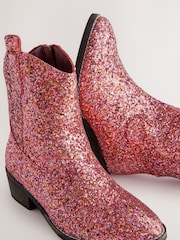 Pink Glitter Western Boots - Image 5 of 9