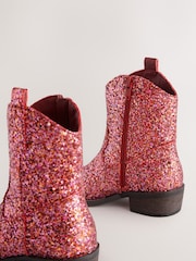 Pink Glitter Western Boots - Image 6 of 9