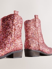 Pink Glitter Western Boots - Image 7 of 9
