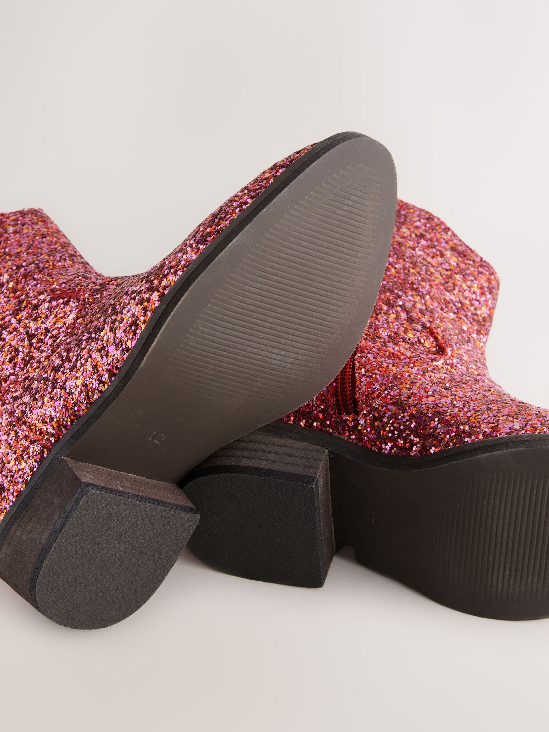 Next：日本 ピンク グリッター - ウエスタンブーツ from Next Japan