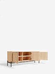 Jasper Conran London White Washed Oak Aden Wide Up to 50 Inch TV Unit - Image 5 of 8