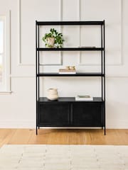 Jasper Conran London Dark Oak Aden Shelving Unit - Image 2 of 8